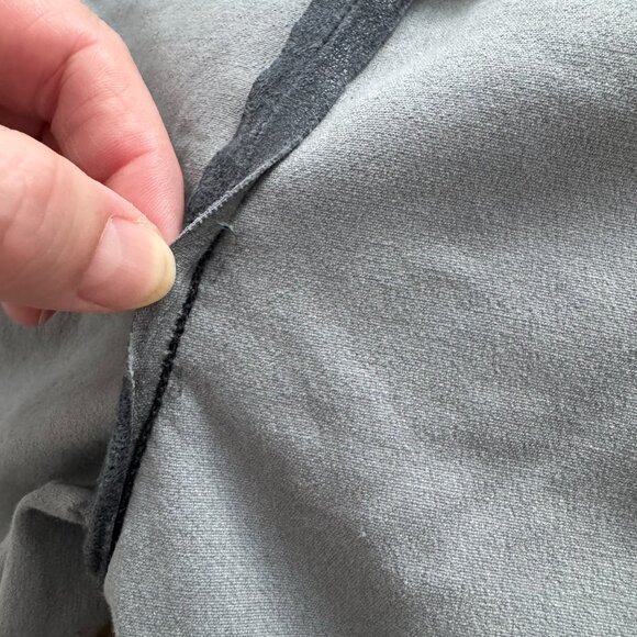 Helmut Lang Blue/Grey Lambskin Nubuck Leggings, size 0 - Picture 6 of 13